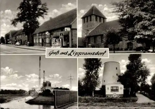 Ak Lippramsdorf Haltern am See Westfalen, Straße, Geschäft, Kirche