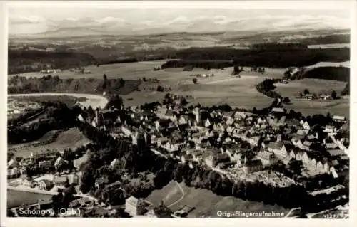 Ak Schongau in Oberbayern, Luftaufnahme