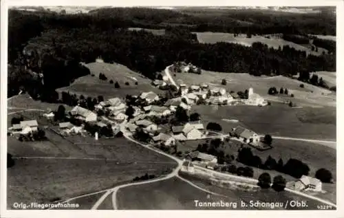 Ak Tannenberg Burggen in Oberbayern, Fliegeraufnahme