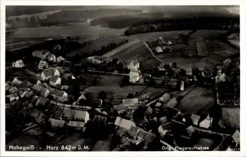 Ak Hohegeiß Braunlage im Oberharz, Fliegeraufnahme