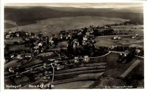 Ak Hohegeiß Braunlage im Oberharz, Fliegeraufnahme