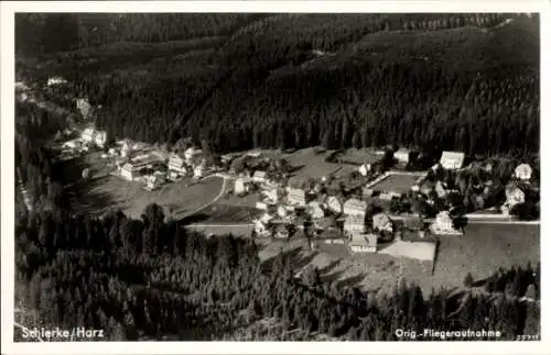 Ak Schierke Wernigerode im Harz, Fliegeraufnahme