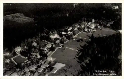 Ak Schierke Wernigerode am Harz, Fliegeraufnahme