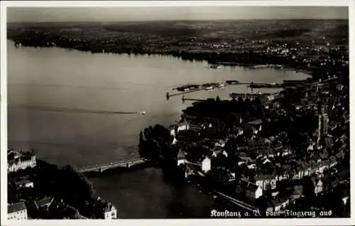 Ak Konstanz am Bodensee, Fliegeraufnahme