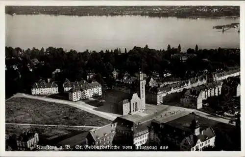 Ak Konstanz am Bodensee, Fliegeraufnahme