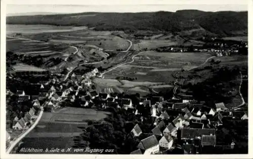 Ak Mühlheim Sulz am Neckar, Fliegeraufnahme, Panorama vom Ort