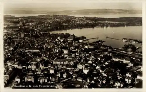 Ak Konstanz am Bodensee, Fliegeraufnahme