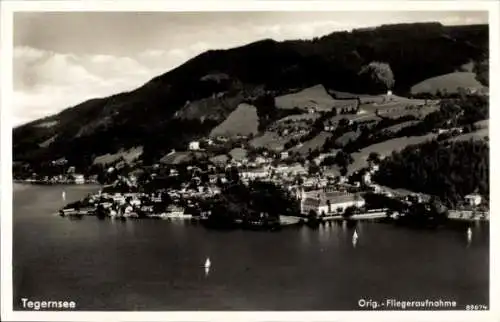 Ak Tegernsee in Oberbayern, Fliegeraufnahme