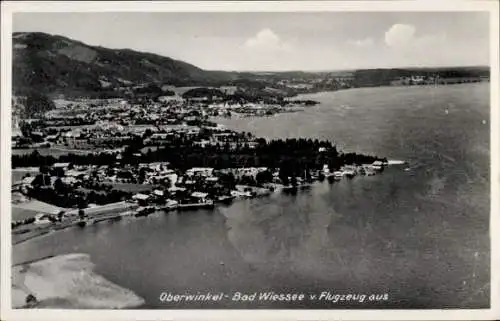 Ak Oberwinkel Abwinkel Abwinkl Bad Wiessee am Tegernsee Oberbayern, Fliegeraufnahme