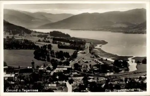 Ak Gmund am Tegernsee Oberbayern, Fliegeraufnahme