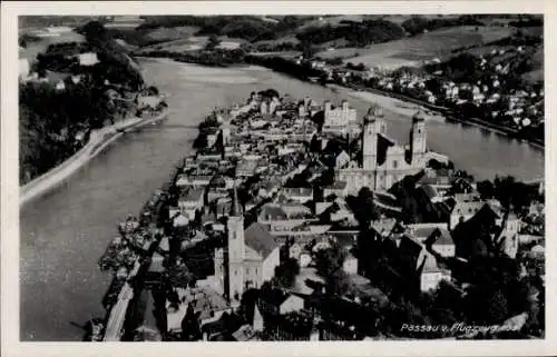 Ak Passau in Niederbayern, Fliegeraufnahme