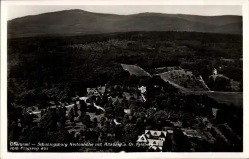 Ak Oberursel im Taunus Hessen, Schulungsburg Kestenhöhe, Altkönig, Großer Feldberg, Fliegeraufnahme