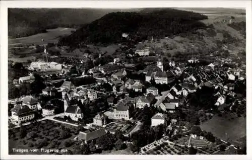 Ak Tiengen am Oberrhein, Fliegeraufnahme