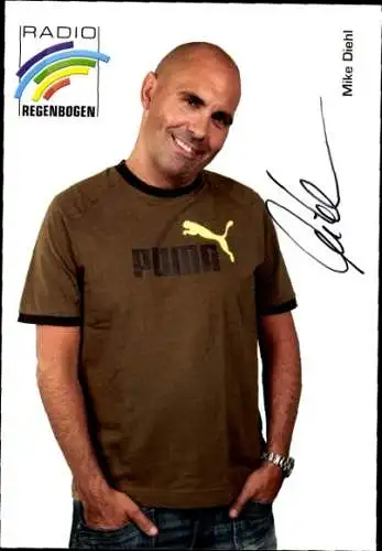 Ak Radiomoderator Mike Diehl, Portrait, Autogramm