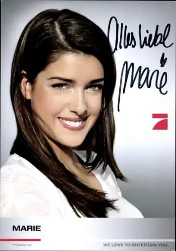 Ak Schauspielerin Marie, Portrait, Autogramm