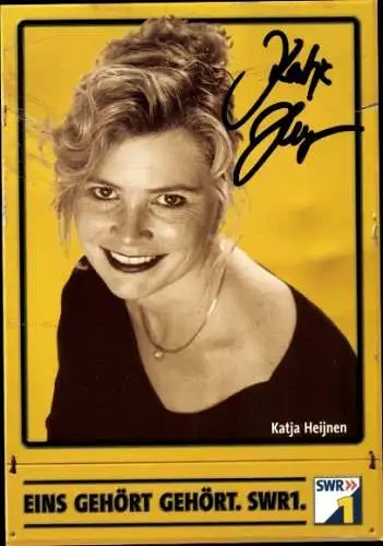 Ak Moderatorin Katja Heijnen, Portrait, Autogramm
