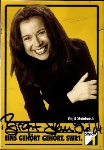 Ak Moderatorin Birgit Steinbusch, Portrait, Autogramm