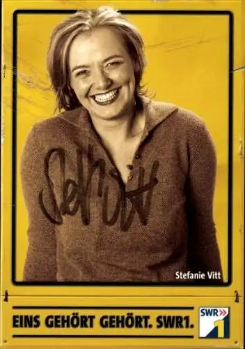 Ak Moderatorin Stefanie Vitt, Portrait, Autogramm