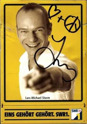 Ak Moderator Lars-Michael Storm, Portrait, Autogramm