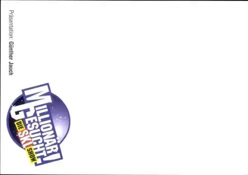 Ak Moderator Günter Jauch, Portrait, Autogramm