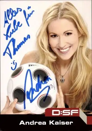 Ak Moderatorin Andrea Kaiser, Portrait, Autogramm