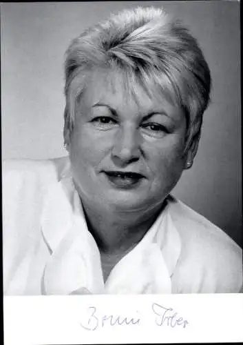 Ak Schauspielerin Bruni Irber, Portrait, Autogramm