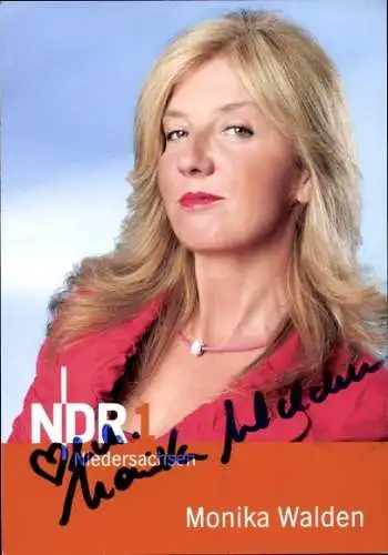Ak Moderatorin Monika Walden, Portrait, Autogramm