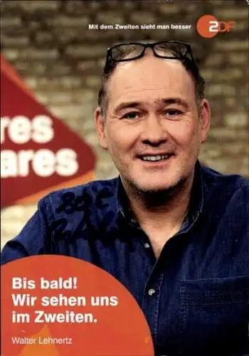 Ak Moderator Walter Lehnertz, Portrait, Autogramm