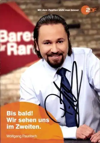 Ak Moderator Wolfgang Pauritsch, Portrait, Autogramm