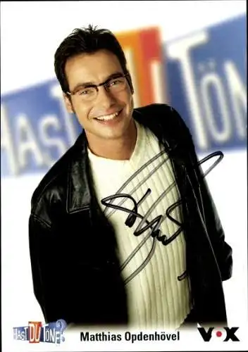 Ak Moderator Matthias Opdenhövel, Portrait, Autogramm