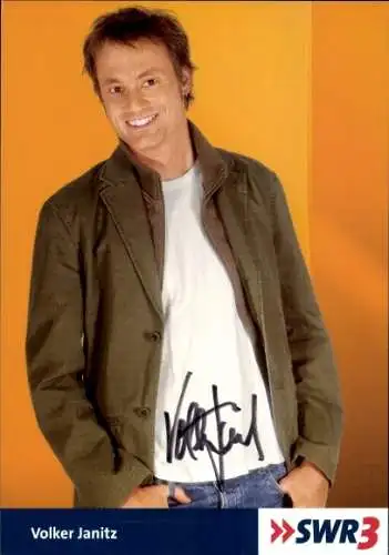 Ak Moderator Volker Janitz, Portrait, Autogramm
