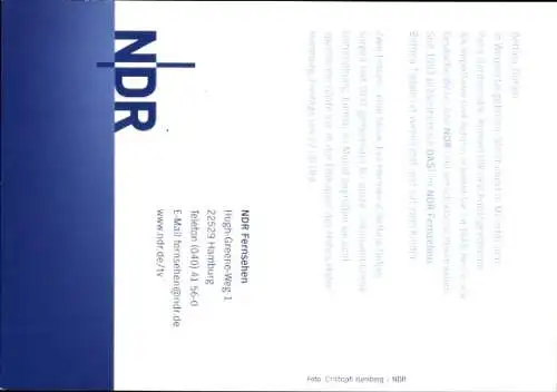 Ak Moderatorin Bettina Tietjen, Portrait, Autogramm