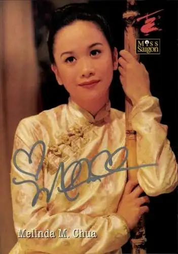 Ak Musicaldarstellerin Melinda M. Chua, Portrait, Miss Saigon, Autogramm