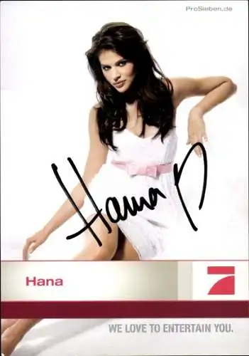 Ak Schauspielerin Hana, Portrait, Autogramm