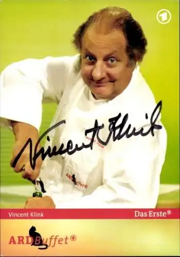 Ak Moderator Vincent Klink, Portrait, Autogramm