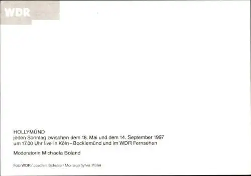 Ak Moderatorin Michaela Boland, Portrait, Autogramm