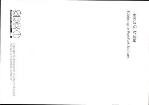 Ak Moderator Helmut G. Müller, Portrait, Autogramm