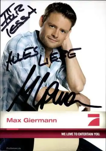 Ak Schauspieler Max Giermann, Portrait, Autogramm