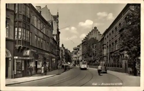 Ak Kiel in Schleswig Holstein, Brunswiker Straße