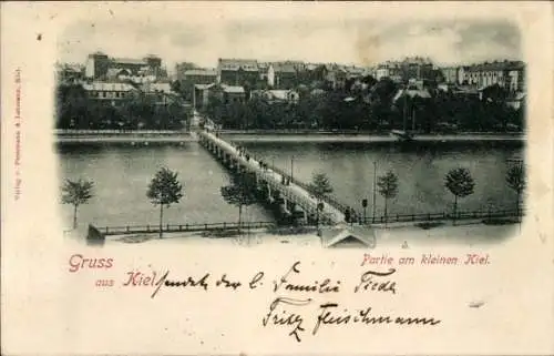 Ak Kiel, Partie am kleinen Kiel, Brücke