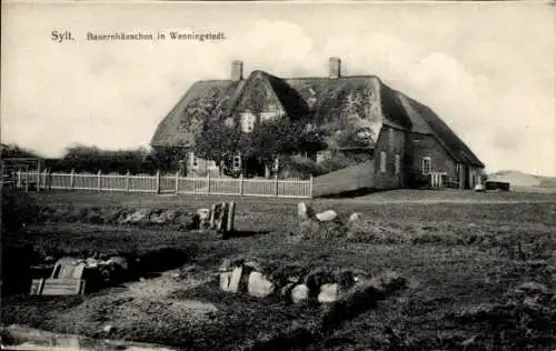 Ak Wenningstedt auf Sylt, Bauernhäuschen