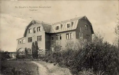 Ak Wyk auf Föhr Nordfriesland, Dr. Gmelin's Nordsee-Sanatorium, Haupthaus