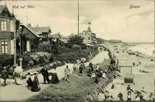 Ak Wyk auf Föhr Nordfriesland, Strand