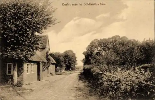 Ak Boldixum Wyk auf Föhr Nordfriesland, Dorfstraße