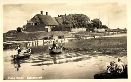 Ak Hallig Hooge in Nordfriesland, Backenswarf