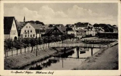 Ak Nordseebad Büsum, Blick vom Deich, Ort