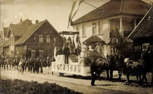 Foto Ak Jessen an der Elster, Festzug 40 Jahre Reichsgründung 1911