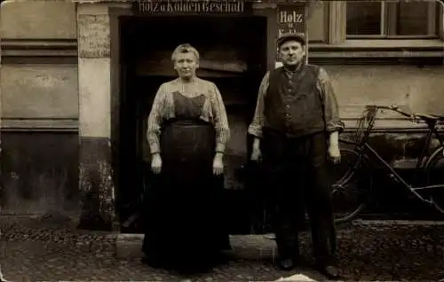 Foto Ak Wrocław Breslau Schlesien, Holz- und Kohelngeschäft Anna Keller, Besitzer