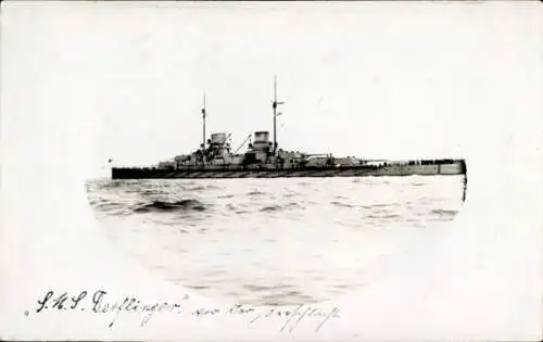 Foto Ak Deutsches Kriegsschiff, SMS Derfflinger, Kaiserliche Marine