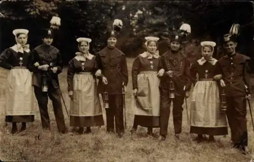 Foto Ak Sulzbach Rosenberg Fränkische Alb Oberpfalz, Bergmannsreigen, junge Paare in Tracht